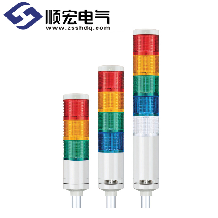QTG70L/QTGA70L Φ70mm 铝管固定型 LED 模块型长亮/闪亮多层信号灯 Max.90dB