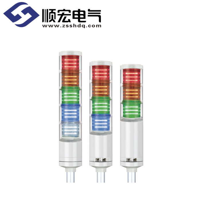 QTC70L/QTCA70L Φ70mm 铝管固定型 LED 模块型长亮/闪亮多层信号灯 Max.90dB