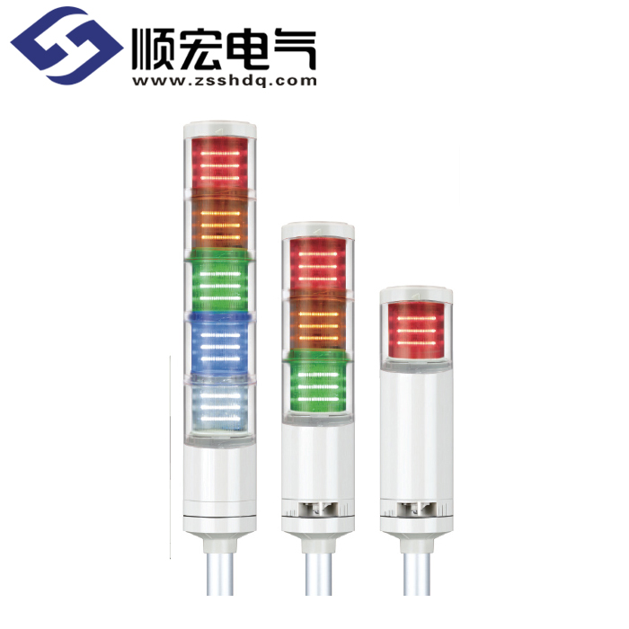 QTC60L/QTCA60L Φ60mm 铝管固定型 LED 模块型长亮/闪亮多层信号灯 Max.90dB