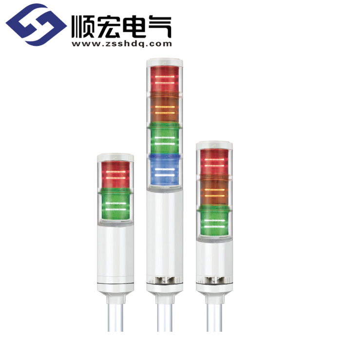 QTC50L/QTCA50L Φ50mm 铝管固定型 LED 模块型长亮/闪亮多层信号灯 Max.85dB