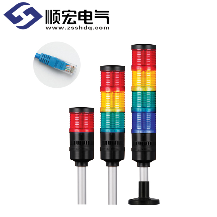 QT70L-ETN Φ70mm 铝管安装型 Ethernet LED 多层信号灯 Max.90dB